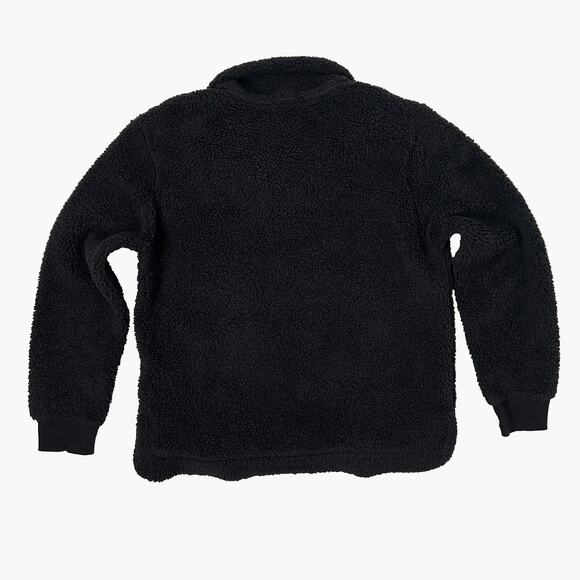 CALVIN KLEIN Women’s Half-Zip Fleece Sweater (Black | Size M) - Picture 2 of 6